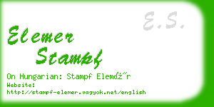 elemer stampf business card